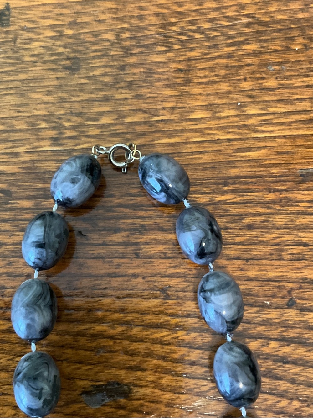Gray Bead Necklace - Picture 3 of 5